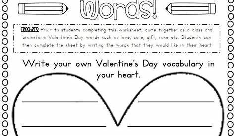 Valentines Day Printable Worksheets - Tedy Printable Activities