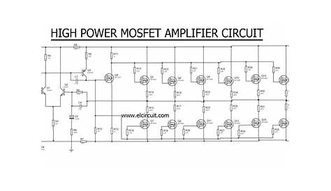2000w mosfet amplifier circuit diagram