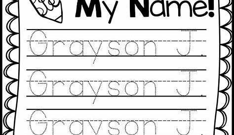 Trace My Name Worksheets | Activity Shelter