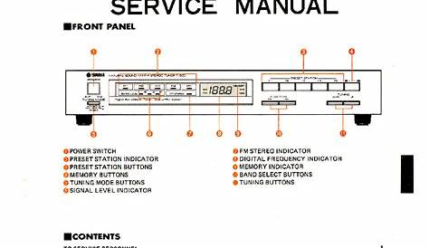 YAMAHA T-500 Service Manual download, schematics, eeprom, repair info