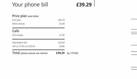 Tmobile Bill Bills Bill Template Utility Bill Discount Cell with Mobile