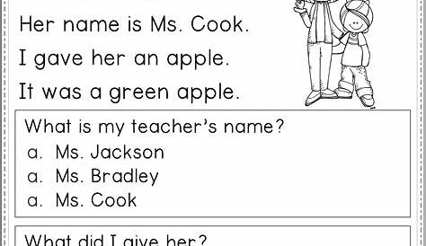 reading comprehension for second grade