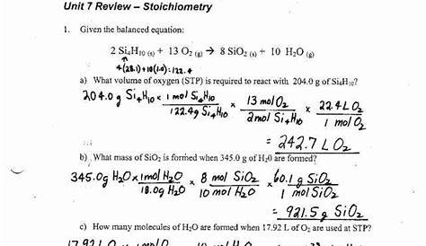 molarity calculations worksheet answer key