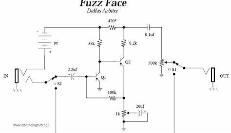 Fuzz face: Guitar effects pedals schematics | Electronic schematics