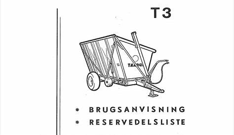 Taarup T3 Spare Parts Manual for Loader Wagon - Agri Parts Manuals and