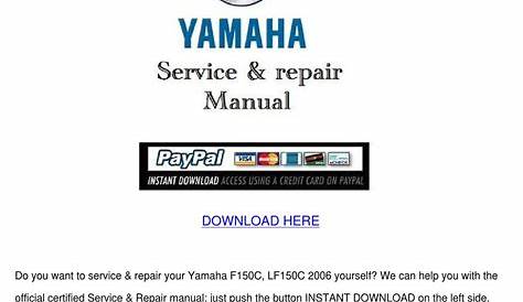 yamaha f150 outboard service manual