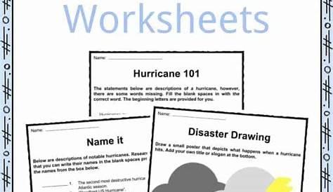 hurricane reading comprehension worksheets