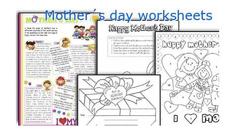 happy mothers day worksheets