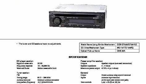 Sony Xplod Cdx Gt110 Wiring Diagram