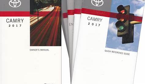 2017 Toyota Camry Owners Manual with Pamphlets Original - Gas models