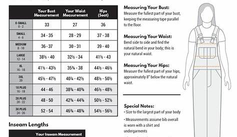 women's carhartt size chart