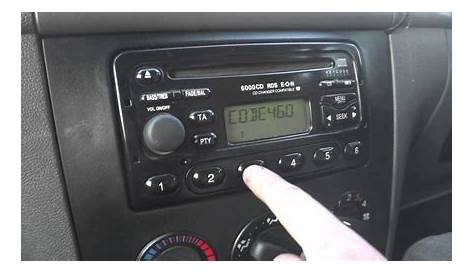 how to enter ford radio code 6000cd