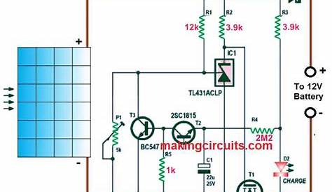 12v battery charge controller circuit diagram