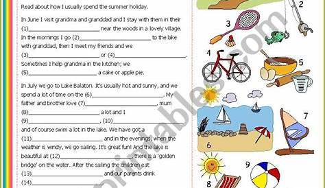 Esl Summer Time Worksheets Uncategorized : Resume Examples