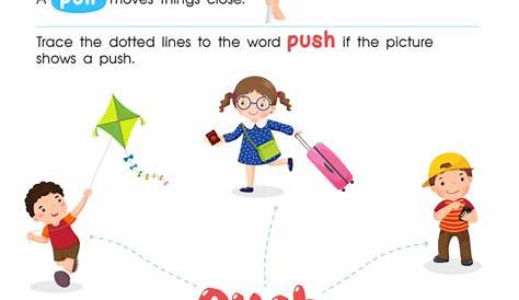 grade 1 push or pull worksheet