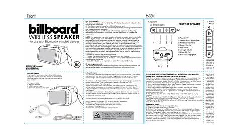 User's Manual Billboard Torch Bluetooth Speaker - colourever