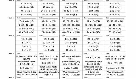 mental math for 3rd grade