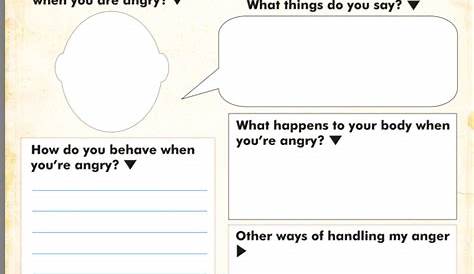 managing anger worksheet
