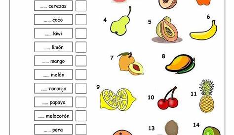 19 best images about Spanish Food Vocabulary Activities on Pinterest