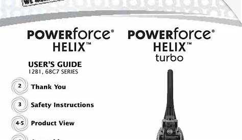bissell powerforce helix 2191 manual
