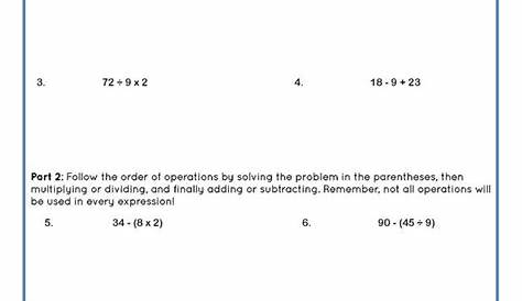 grade 5 math parentheses worksheet