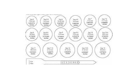 size 8 rings - Bing Images | Printable ring size chart, Ring sizes