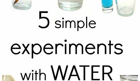 grade 5 experiments with water worksheet