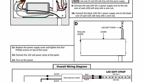 Overall wiring diagram, Low voltage wire size chart | Edge Lighting PSB