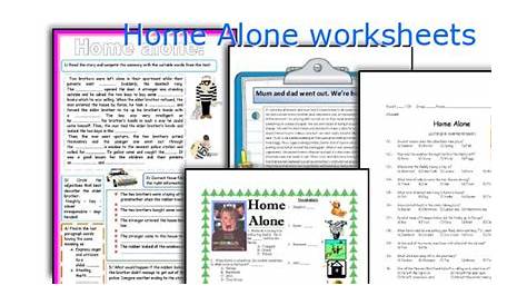 home alone worksheets