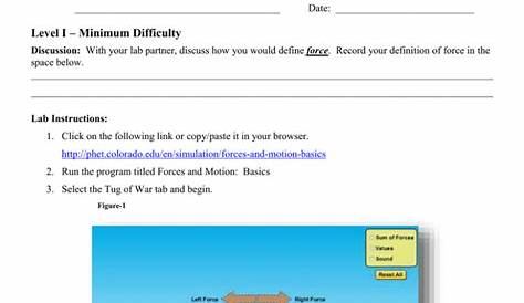 motion and forces worksheet