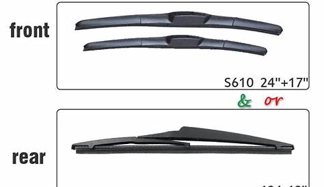 S610 24"+17" Front Wiper Blade and 12A Rear Wiper Blade for Mazda 3