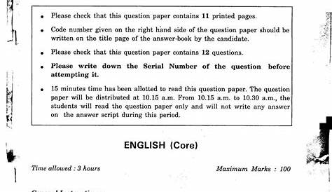 English Sample Paper Class 12 Arihant Example Papers - Gambaran