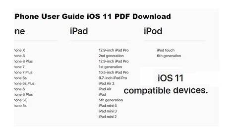 iPhone User Guide for iOS 11 PDF | Manual PDF