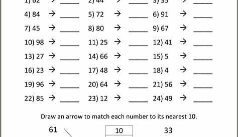 round to the underlined digit worksheets with answers