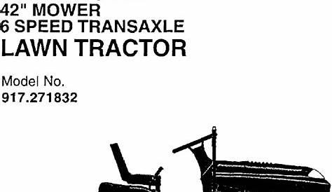 craftsman lawn tractor parts manual