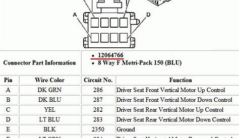 gm power seat wiring diagram