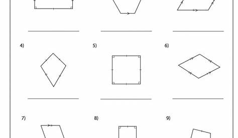 quadrilaterals 3rd grade worksheets