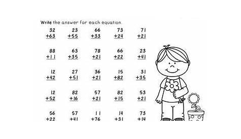 Two Digit Addition & Subtraction Worksheets Without Regrouping