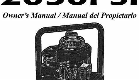 briggs and stratton 3000 psi pressure washer manual