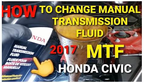HONDA CIVIC MANUAL TRANSMISSION FLUID CHANGE - YouTube