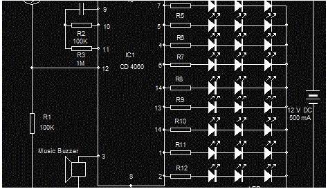 Random Flashing LED Circuit Diagram