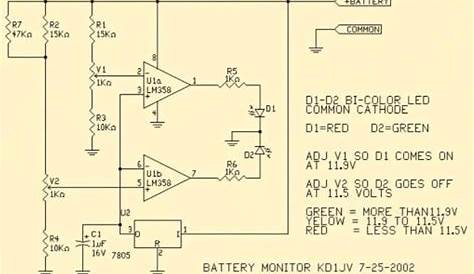 digital battery indicator circuit diagram