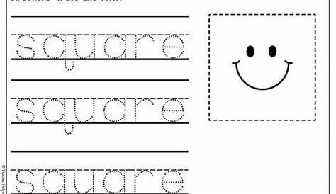 square tracing worksheets