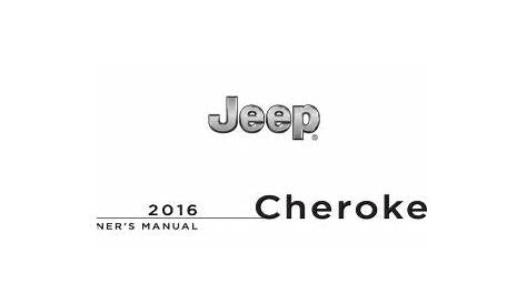 2016 jeep cherokee manual