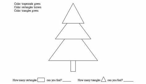 Shapes Activity Sheets - Christmas tree