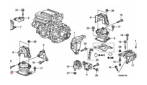 3,5 L V6 Engine Mount Rubber Car Parts 2008 2009 Honda Accord