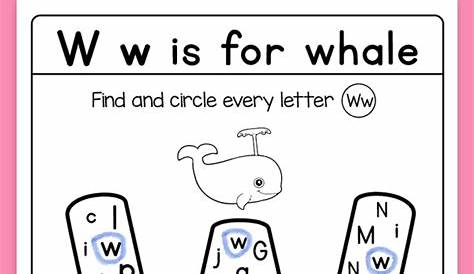 Find the Letter W Worksheets – Easy Peasy and Fun Membership