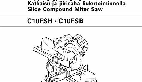 HITACHI C10FSH HANDLING INSTRUCTIONS MANUAL Pdf Download | ManualsLib