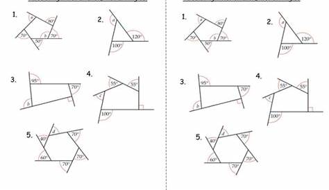 interior angles worksheets answers