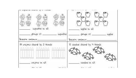 equal group division worksheets